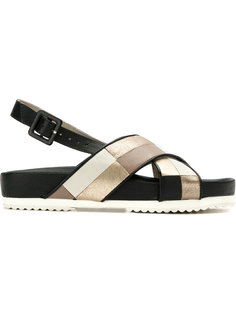 panelled flatform sandals Mara Mac
