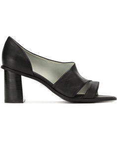 cut out block heeled pumps Mara Mac