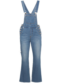 Distressed Flared Dungarees Sjyp