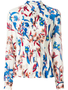 блузка с плиссировкой с цветочным принтом Etro