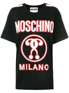 футболка с принтом знаков вопроса Moschino