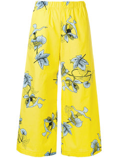 укороченные брюки с цветочным принтом Vivetta