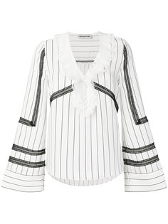 платье в полоску с кружевной отделкой Self-Portrait