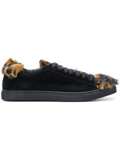 leopard fur detail sneakers  Mr & Mrs Italy