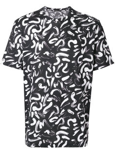 футболка с принтом мазков кисти Versace