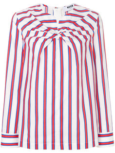полосатая блузка с перекрученной деталью  MSGM