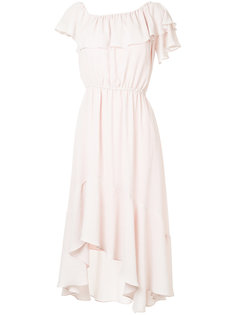 асимметричное платье с оборкой Aula