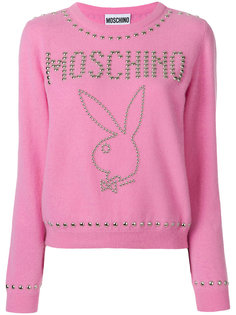 свитер с заклепками Playboy Moschino