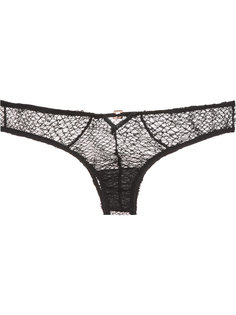 кружевные трусы со змеиным узором   Fleur Du Mal