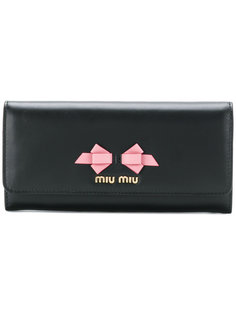 кошелек с элементом банта Miu Miu