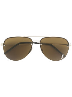 солнцезащитные очки-авиаторы с логотипом Saint Laurent Eyewear