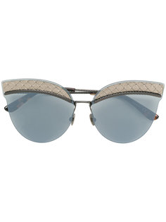 контрастные солнцезащитные очки в оправе "кошачий глаз" Bottega Veneta Eyewear