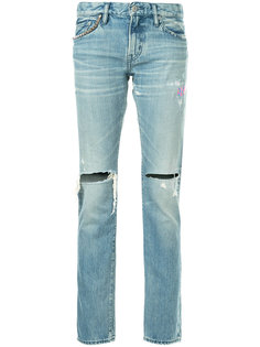 прямые джинсы с рваным эффектом Hysteric Glamour