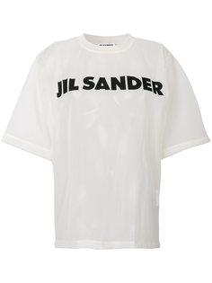 сетчатая футболка с логотипом  Jil Sander