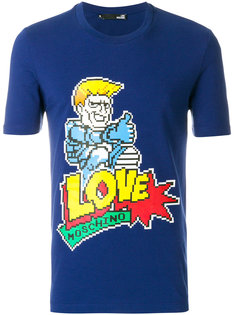 футболка с логотипом 8 bit Love Moschino