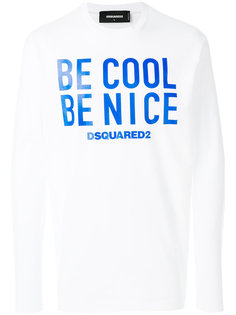 футболка с принтом Be Nice Be Cool Dsquared2