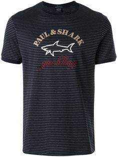 полосатая футболка с принтом логотипа Paul & Shark