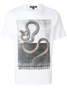 футболка со змеей Roberto Cavalli