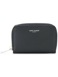 кошелек с круговой застежкой и зернистой фактурой  Saint Laurent
