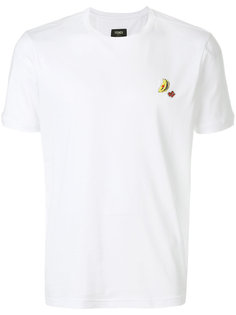 футболка с вышитым логотипом Fendi