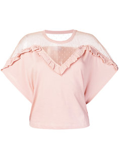 блузка с прозрачной вставкой Red Valentino