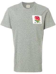 футболка с принтом розы на заплатке Kent & Curwen