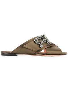 crossover strap embellished sandals Rochas