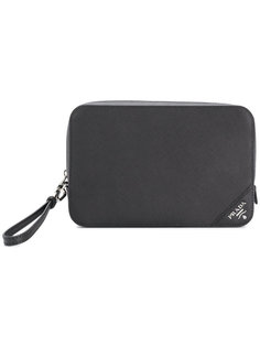 logo clutch Prada