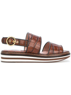 crocodile-print sandals Max Mara