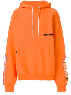 толстовка со шнуровкой и логотипом  Heron Preston