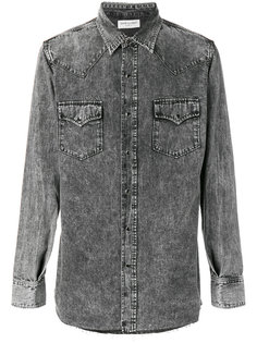 джинсовая рубашка с линялым эффектом Saint Laurent