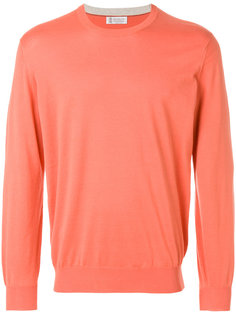 джемпер с контрастной окантовкой Brunello Cucinelli