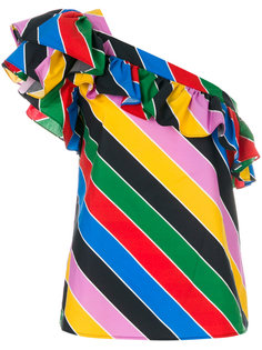 полосатая блузка на одно плечо  Philosophy Di Lorenzo Serafini