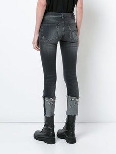 джинсы с потертой отделкой R13