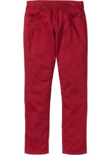 Прямые классические брюки, cредний рост (N) (темно-красный) Bonprix
