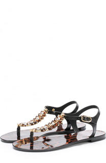 Сандалии с отделкой кристаллами Dolce &amp; Gabbana