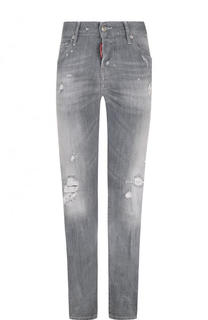 Джинсы прямого кроя с потертостями Dsquared2