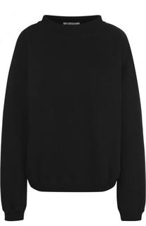 Однотонный хлопковый свитшот с круглым вырезом T by Alexander Wang