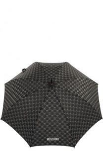 Зонт-трость с логотипом бренда Moschino