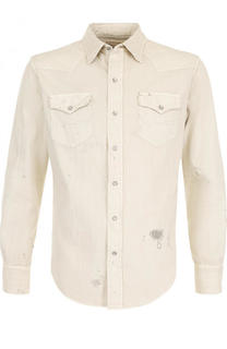 Джинсовая рубашка с декоративными потертостями Polo Ralph Lauren