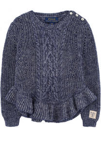 Пуловер фактурной вязки с оборкой Polo Ralph Lauren