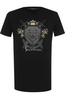 Хлопковая футболка с аппликацией Billionaire