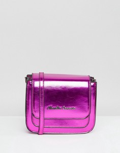 Розовая сумка через плечо с эффектом металлик Claudia Canova - Розовый