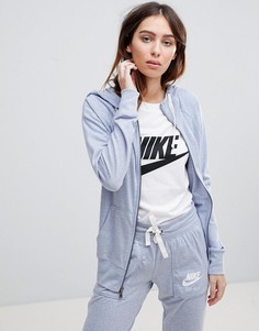 Серый худи на молнии Nike Gym Vintage - Серый