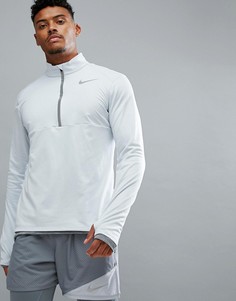 Серый свитшот с молнией 1/4 Nike Running 856827-043 - Серый