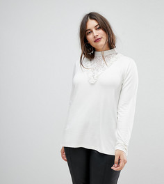 Топ с кружевной вставкой ASOS CURVE - Розовый