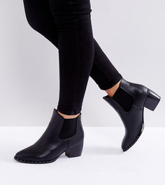 Ботинки челси на каблуке для широкой стопы Truffle Collection - Черный