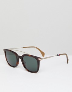 Солнцезащитные очки в квадратной черепаховой оправе Tommy Hilfiger TH1515/S - Коричневый