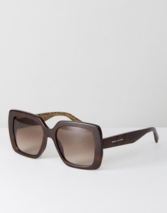 Большие черепаховые квадратные солнцезащитные очки Marc Jacobs 230/S - Черный