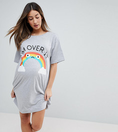 Футболка для сна с надписью Im Over It ASOS MATERNITY - Мульти